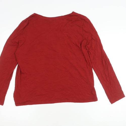 Seasalt Cornwall Women's Red Viscose Long Sleeve Top - Size 16