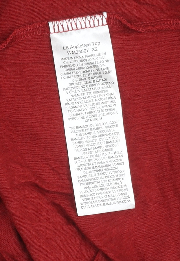 Seasalt Cornwall Women's Red Viscose Long Sleeve Top - Size 16