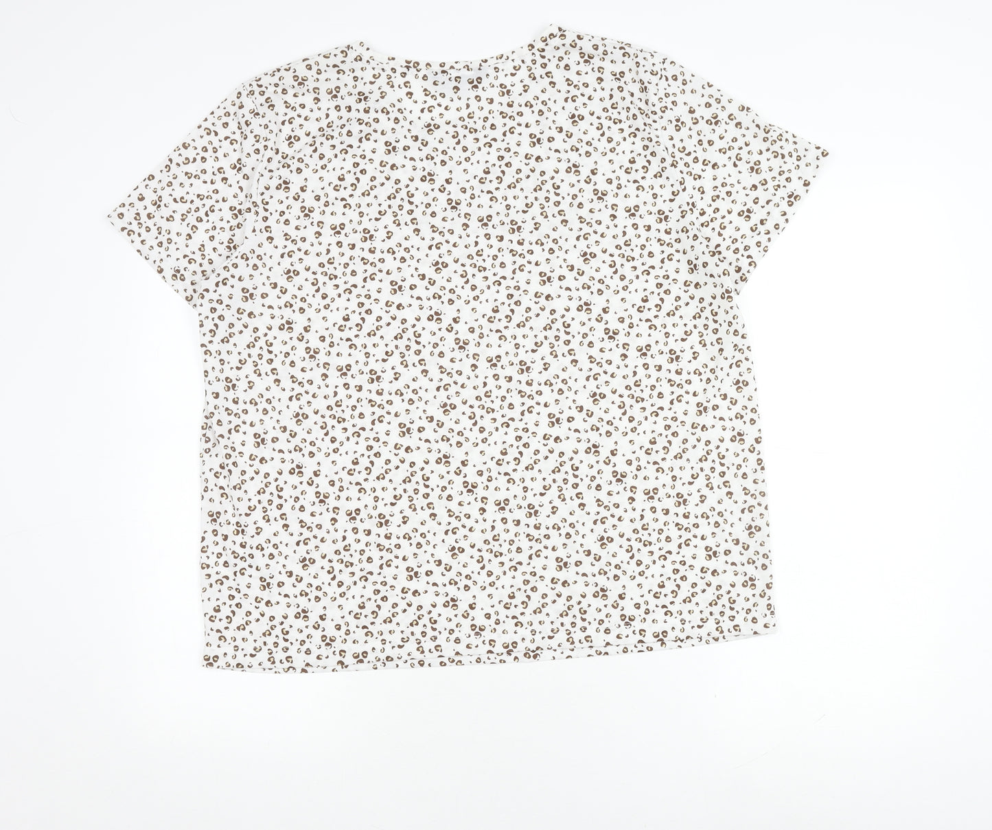 Marks and Spencer Women's White Animal Print T-Shirt Size 16