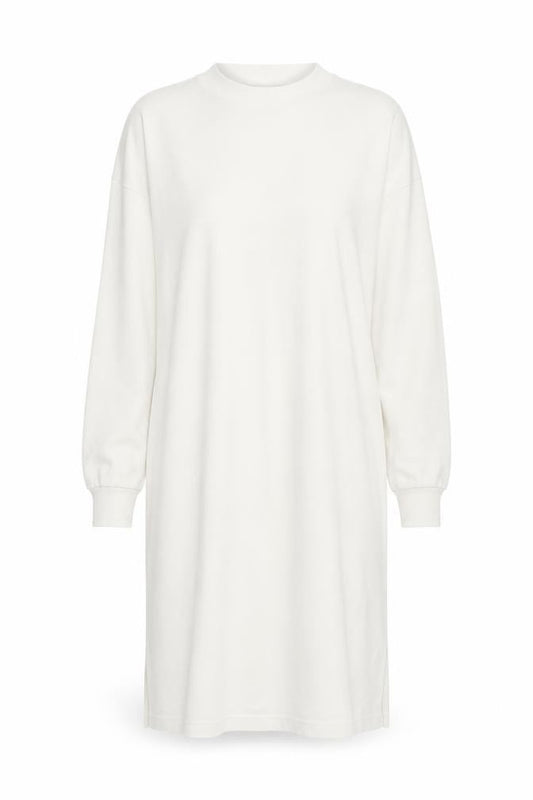 Front view of Monki Women's White T-Shirt Dress in, size S, Cotton