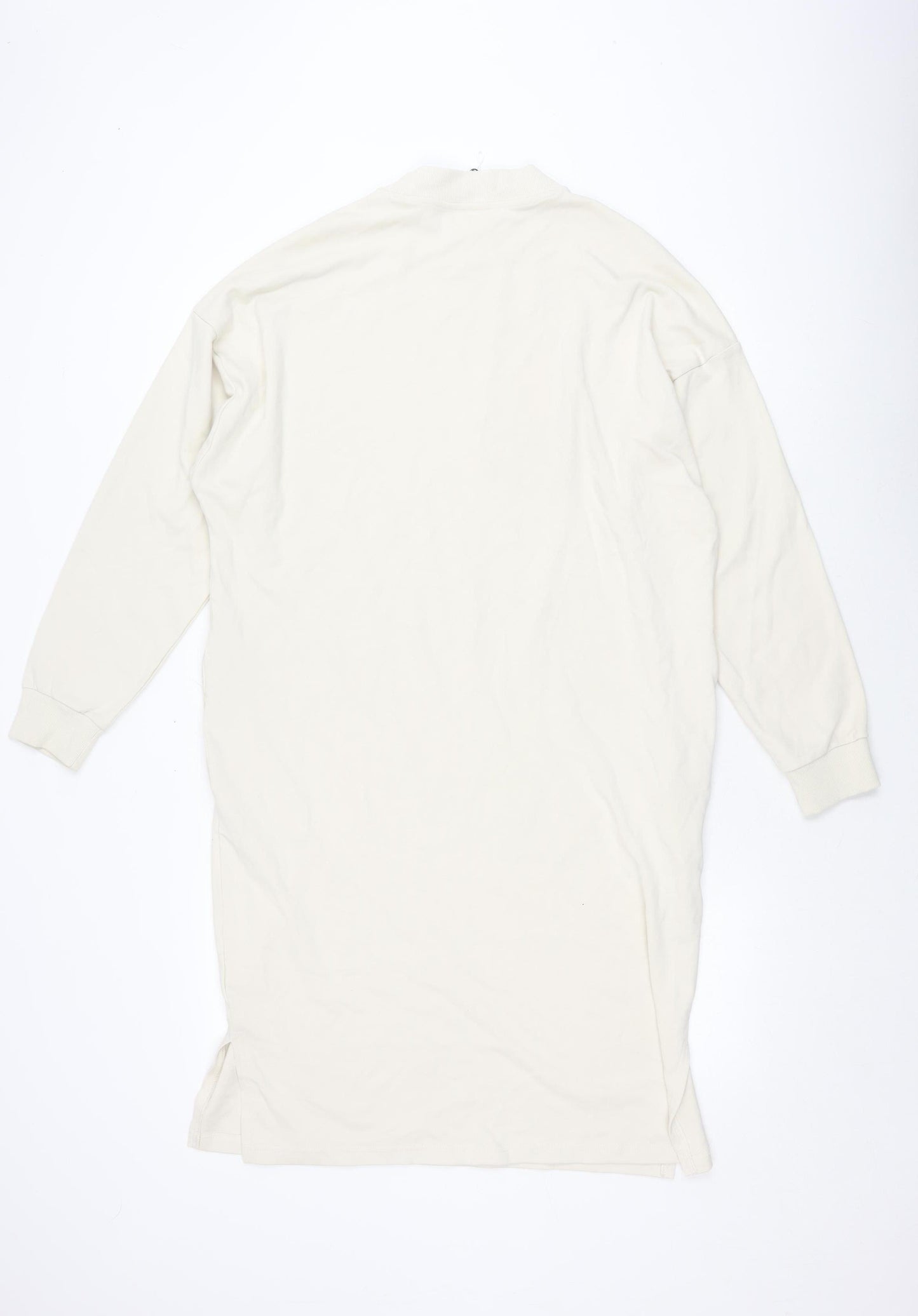 Monki Women's White T-Shirt Dress in Size S, Cotton