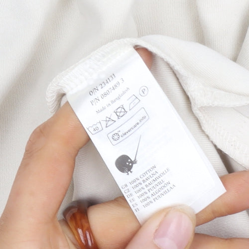 Monki Women's White T-Shirt Dress in Size S, Cotton