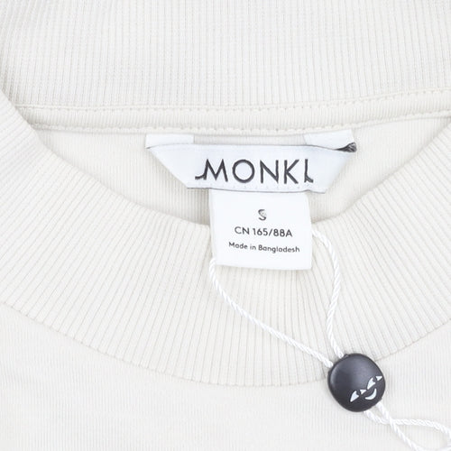 Monki Women's White T-Shirt Dress in Size S, Cotton