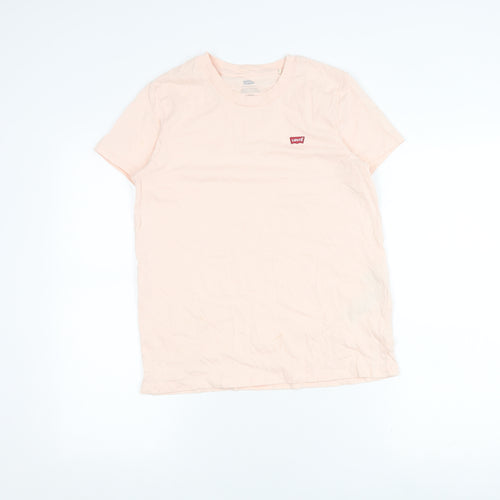 Levi's Women's Pink T-Shirt, Size S, Cotton, Casual Style