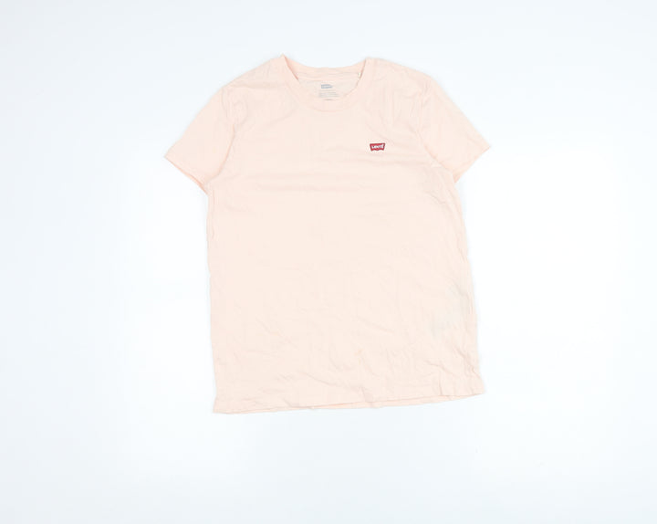 Levi's Women's Pink T-Shirt, Size S, Cotton, Casual Style