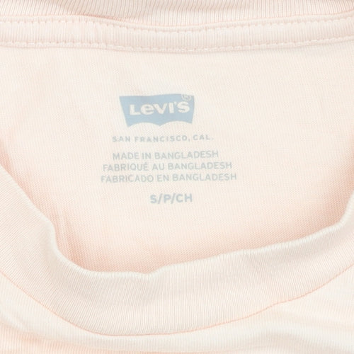 Levi's Women's Pink T-Shirt, Size S, Cotton, Casual Style