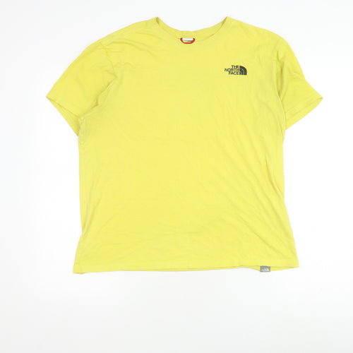 The North Face Men's Yellow Crew Neck T-Shirt Size L
