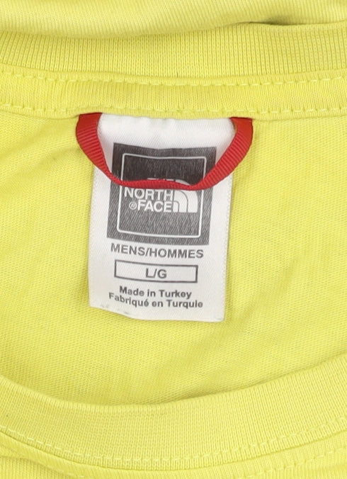 The North Face Men's Yellow Crew Neck T-Shirt Size L