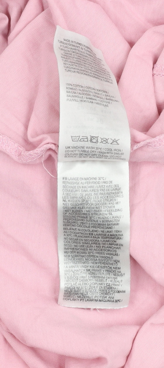 Slazenger Unisex Pink T-Shirt, Size 10, Casual Style