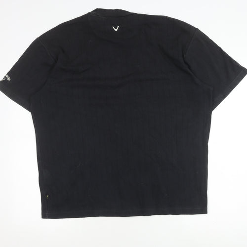 Callaway Men's Black L Mock Neck T-Shirt