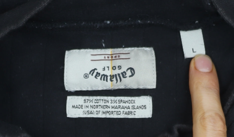 Callaway Men's Black L Mock Neck T-Shirt