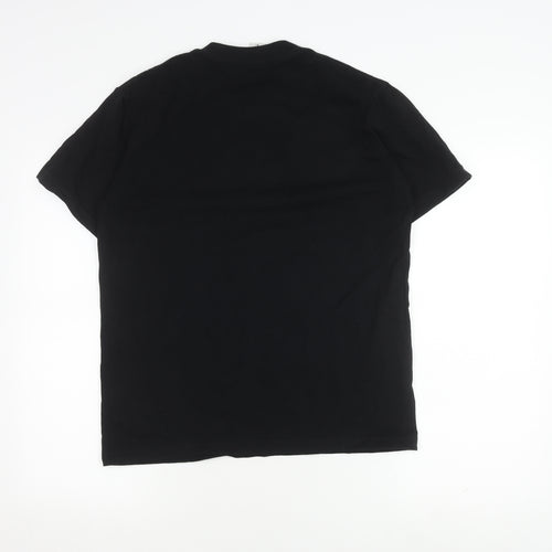Men's Black Spider-Man Comics T-Shirt L Size