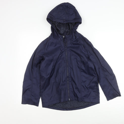 Indigo Collection Girls Blue Mid-Length Hooded Jacket 9-10 Years