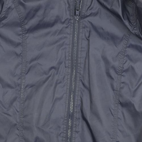 Indigo Collection Girls Blue Mid-Length Hooded Jacket 9-10 Years