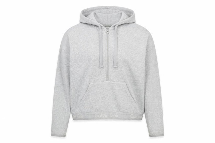 Calvin Klein Women's Grey Full Zip Hoodie L