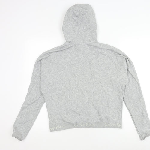 Calvin Klein Women's Grey Full Zip Hoodie L