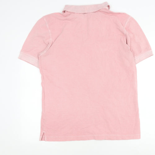 Navigare Men's Pink Polo Shirt L Collared Short Sleeve