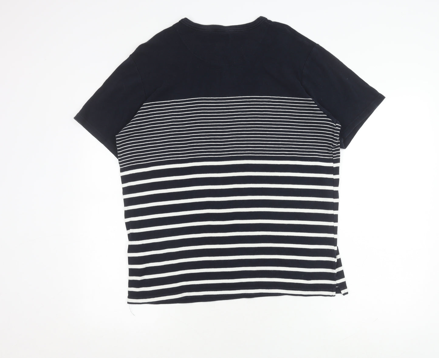 Shore Leave Unisex Black Striped Cotton T-Shirt M
