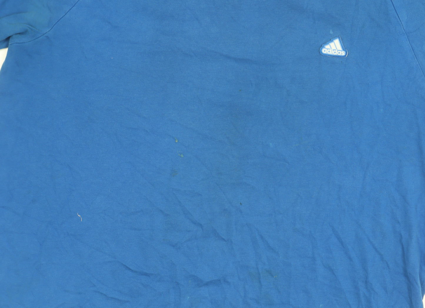 Adidas Men's Blue T-Shirt Large Crew Neck Cotton