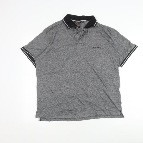 Pierre Cardin Men's Grey Regular Fit Polo Shirt L