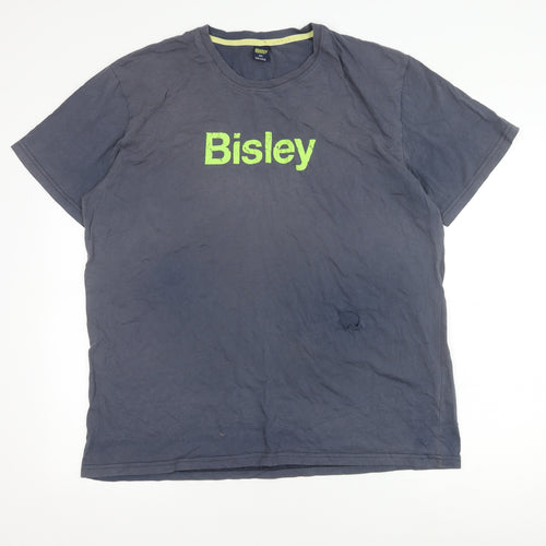 Bisley Men's Grey 2XL Crew Neck T-Shirt