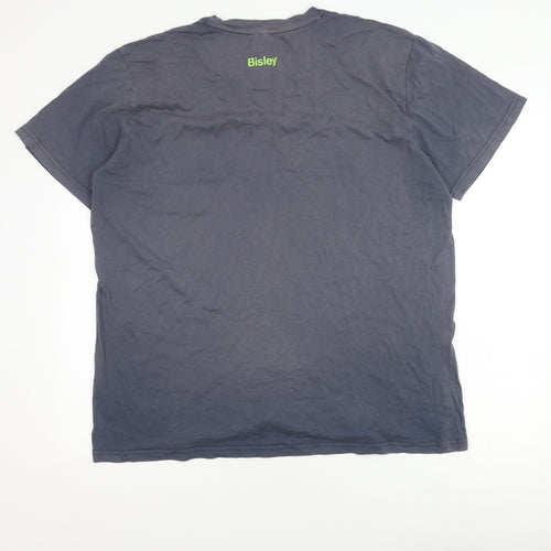 Bisley Men's Grey 2XL Crew Neck T-Shirt