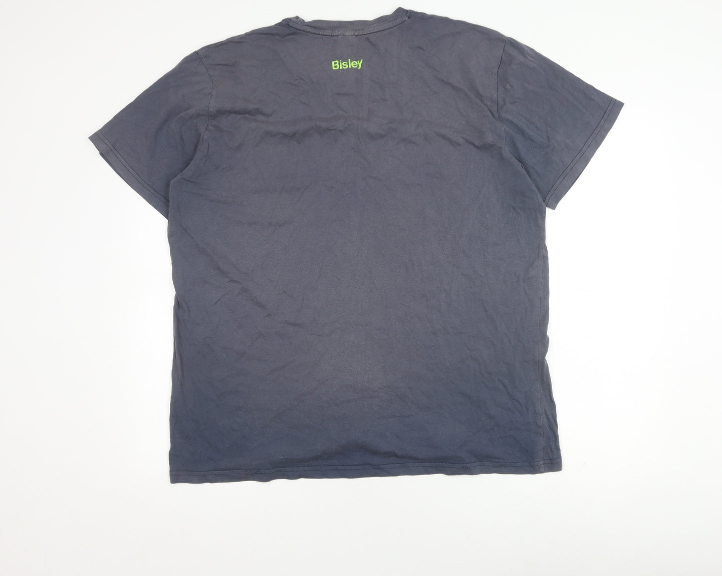 Bisley Men's Grey 2XL Crew Neck T-Shirt