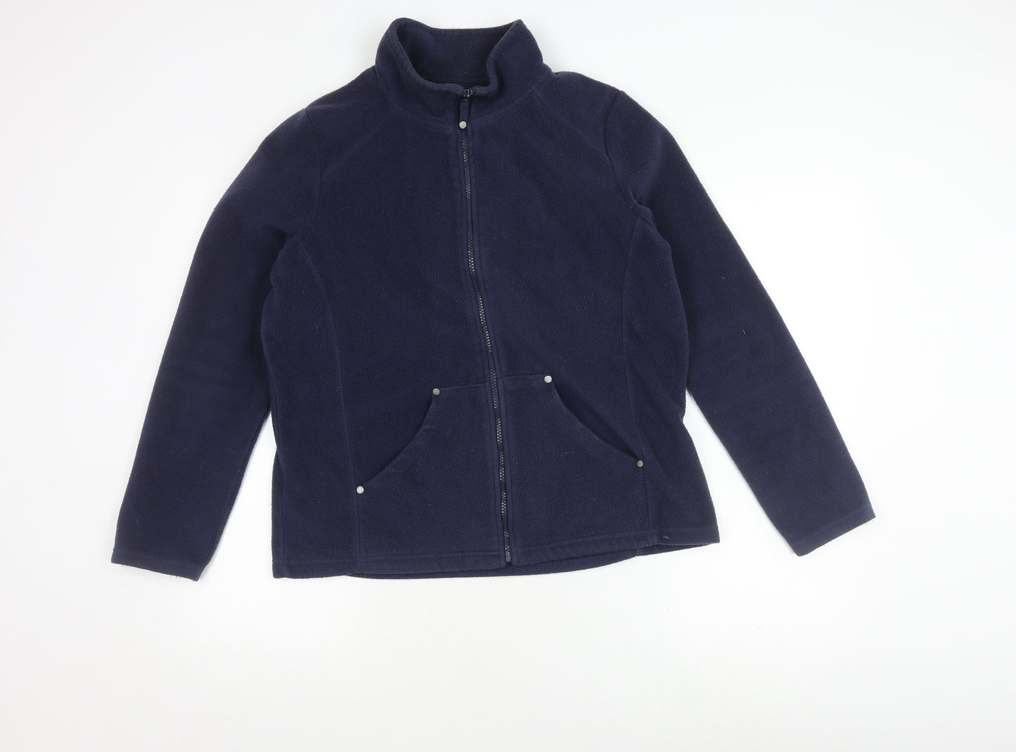 Spirit at M&Co Women's Blue Fleece Jacket Size 16