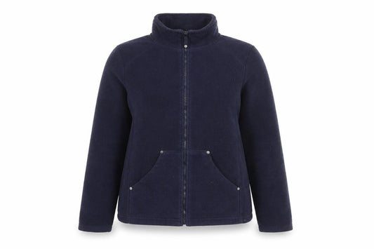 Front view of Spirit at M&Co Women's Blue Fleece Jacket, size 16