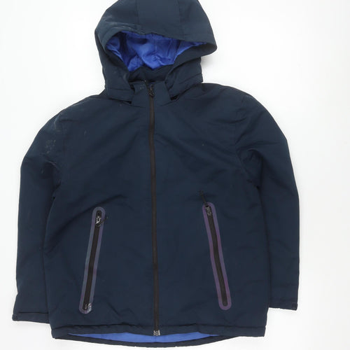 H&M Boys Blue Winter Puffer Jacket, Size 11-12 Years
