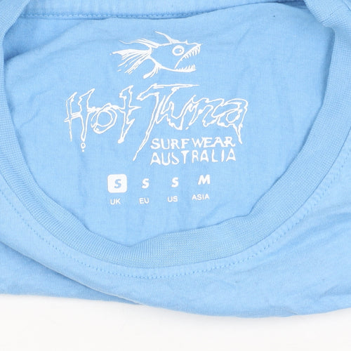 Hot Tuna Blue Men's T-Shirt, Size S, Beach Theme