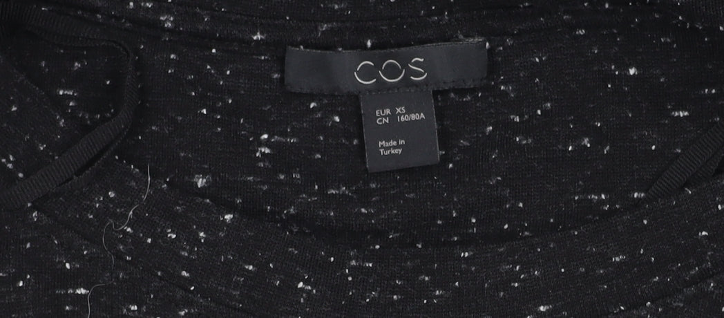 COS Women Black Crew Neck Top XS