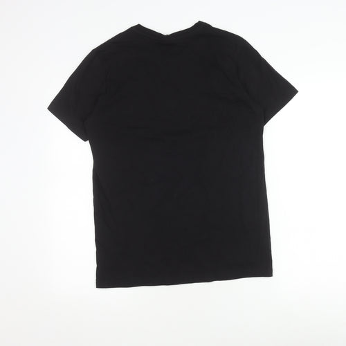 Societe Noir Men's Black Cotton Graphic Tee S