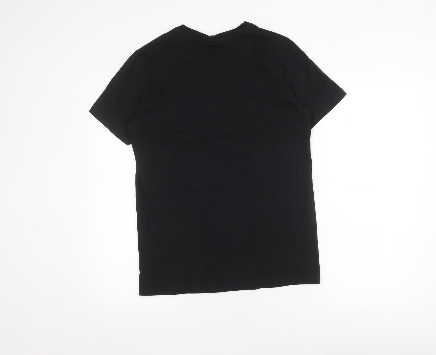 Societe Noir Men's Black Cotton Graphic Tee S