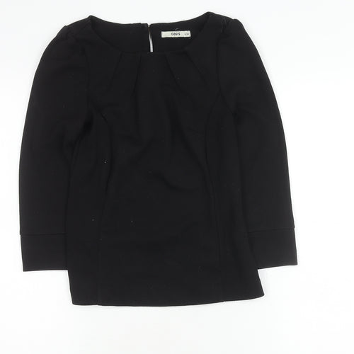 Oasis Women's Black 3/4 Sleeve Top Size 8