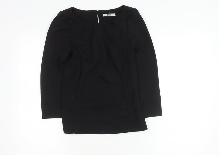 Oasis Women's Black 3/4 Sleeve Top Size 8