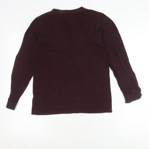 Next Boys Red Long Sleeve Cotton Pullover Top Size 12