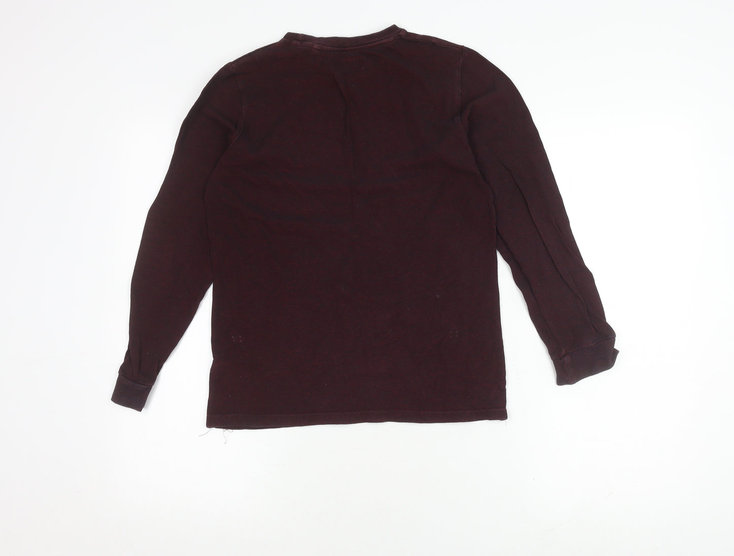 Next Boys Red Long Sleeve Cotton Pullover Top Size 12