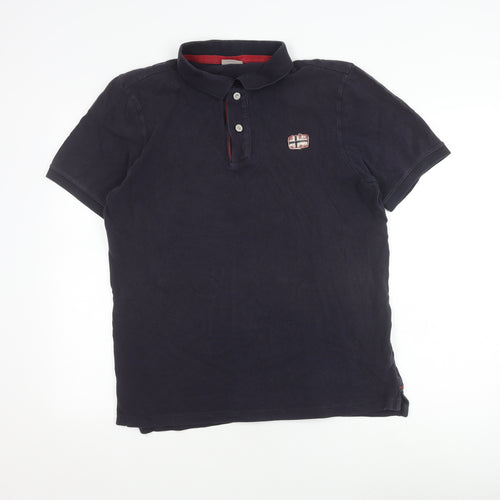 Napapijri Men's XL Black Polo Shirt