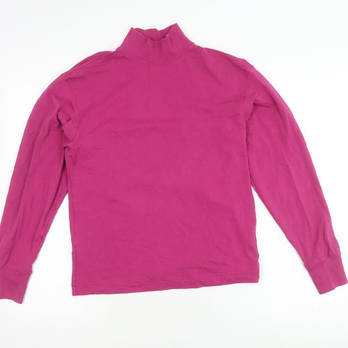 Uniqlo Women's Pink Long Sleeve High Neck Top