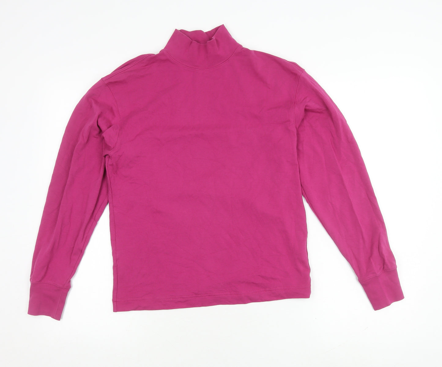 Uniqlo Women's Pink Long Sleeve High Neck Top