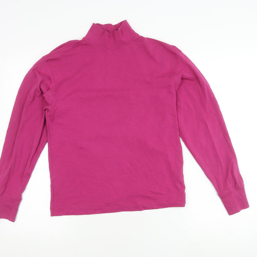 Uniqlo Women's Pink Long Sleeve High Neck Top