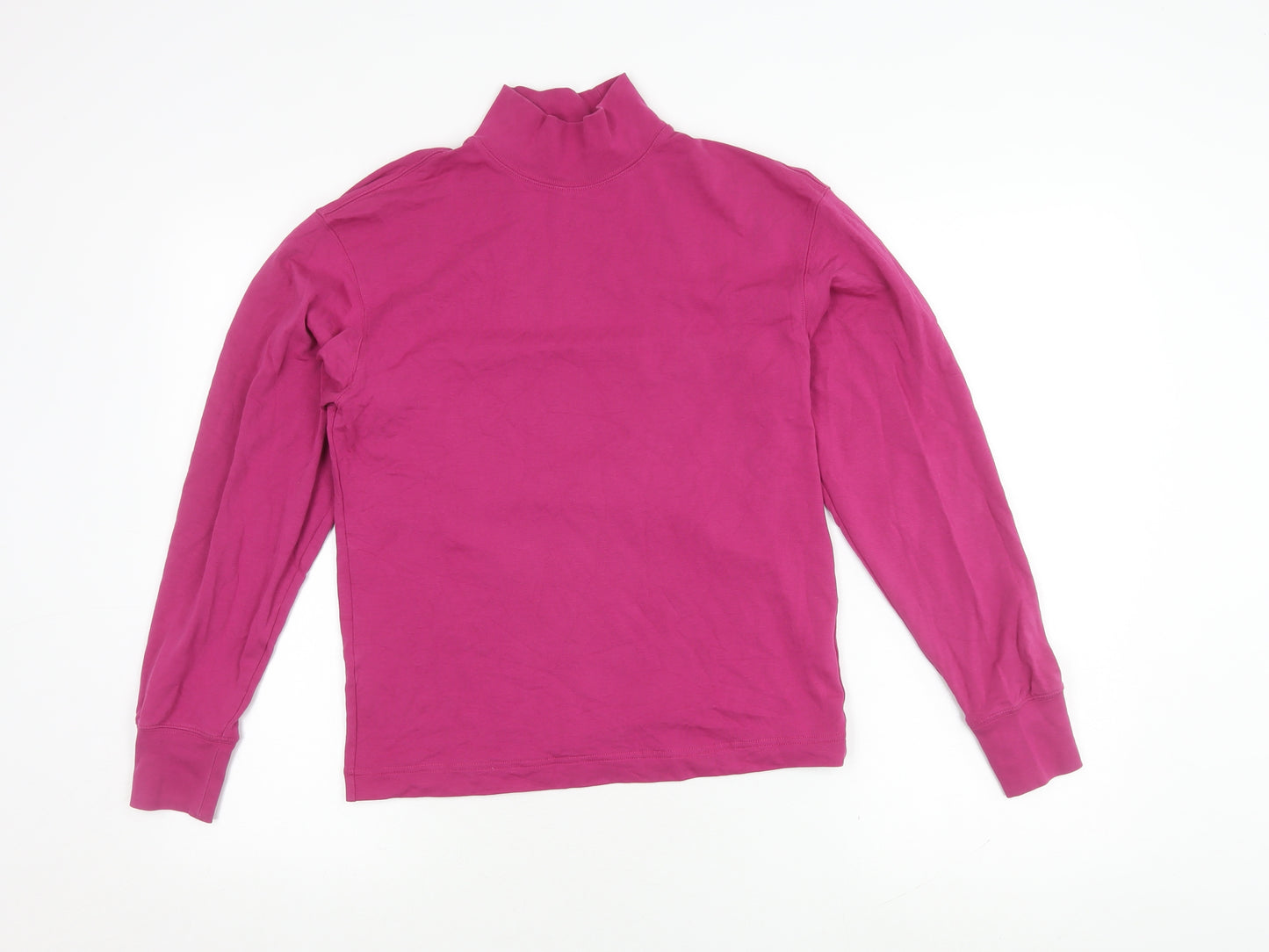 Uniqlo Women's Pink Long Sleeve High Neck Top