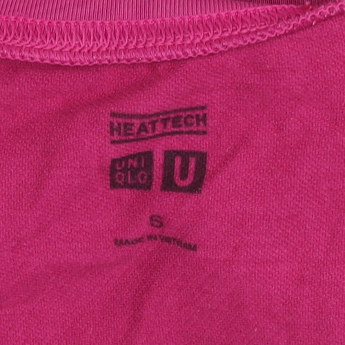 Uniqlo Women's Pink Long Sleeve High Neck Top