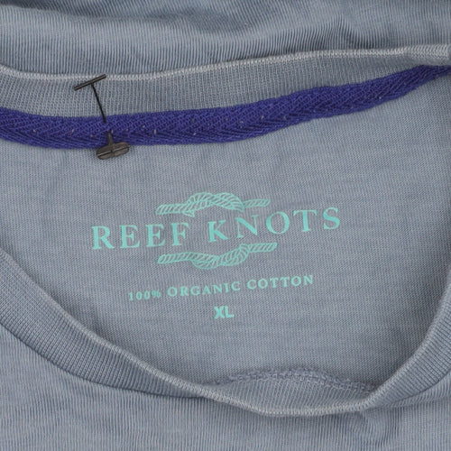 Reef Knots Men's Blue XL Organic Cotton T-Shirt