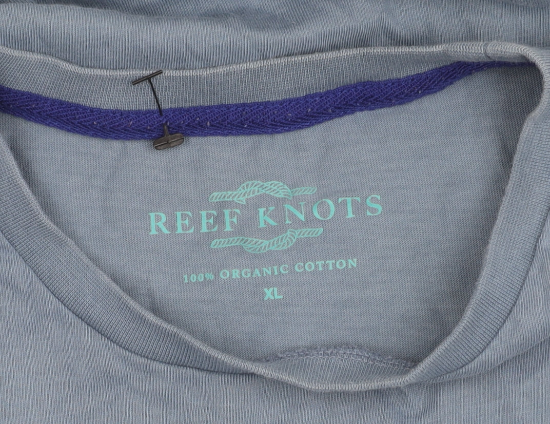 Reef Knots Men's Blue XL Organic Cotton T-Shirt
