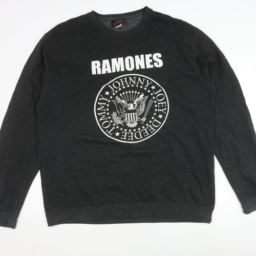 AWDis Men's Black Graphic Print XL Pullover Sweatshirt