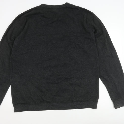 AWDis Men's Black Graphic Print XL Pullover Sweatshirt