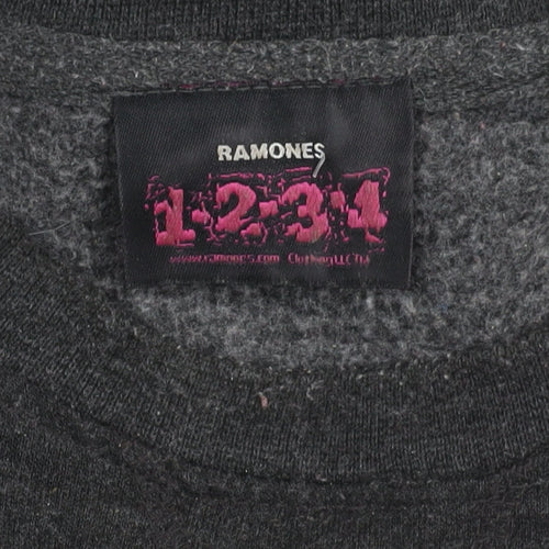 AWDis Men's Black Graphic Print XL Pullover Sweatshirt