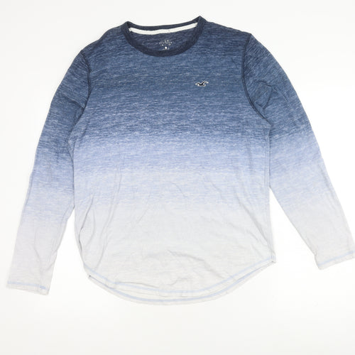 Hollister Men's Blue Long Sleeve T-Shirt Size L